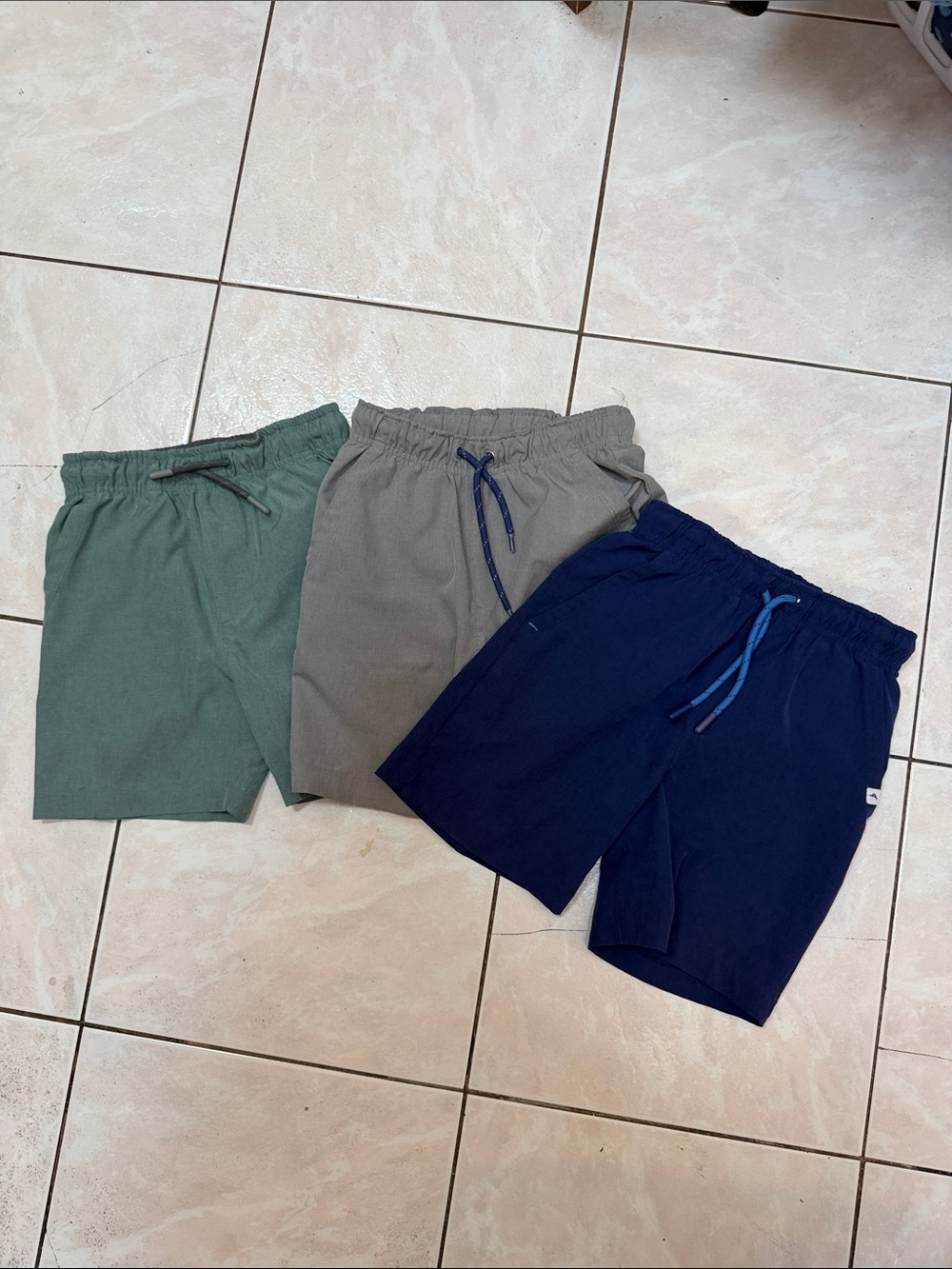 Tommy Bahama Kids Shorts Trio - Green, Gray, Navy